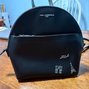 Karl Lagerfeld Black Contemporary Backpack